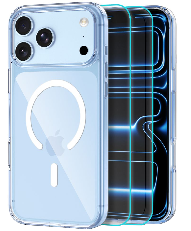 Husa MagSafe pentru Apple iPhone 18 Pro Max / 17 Pro Max, Tech-Protect, Flexair Hybrid with Screen Protector, Transparenta