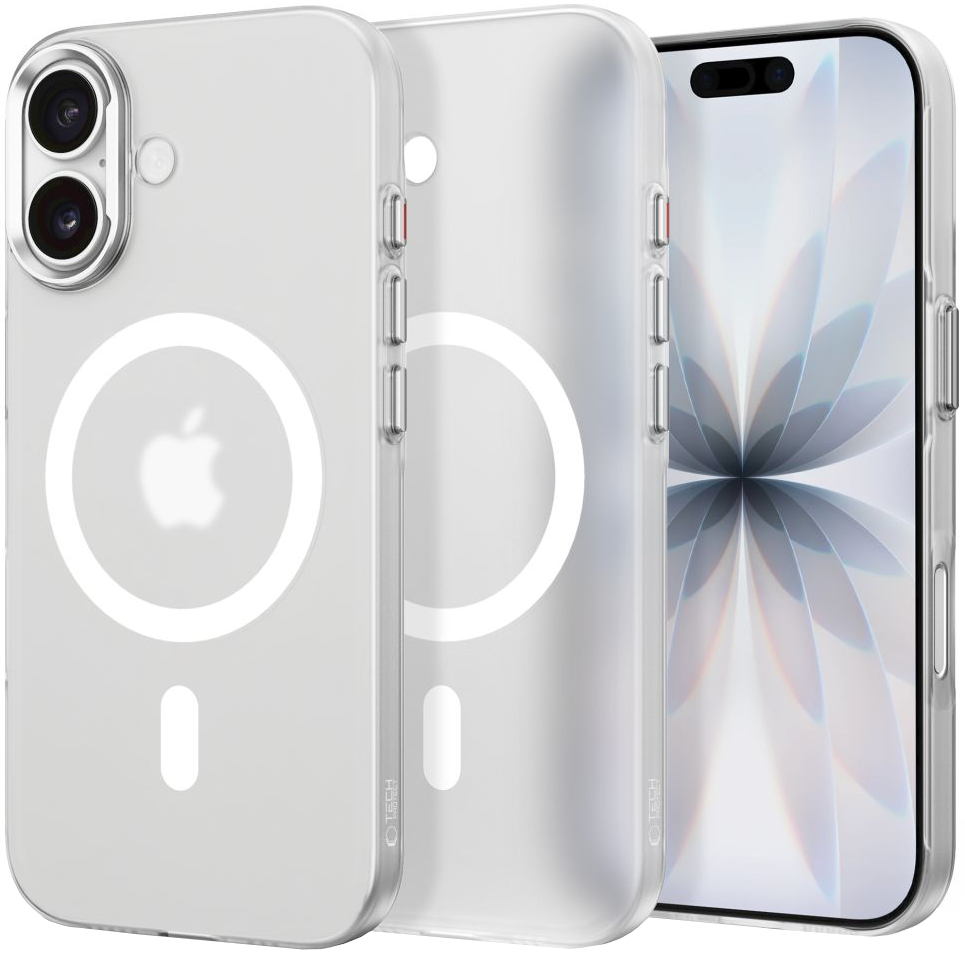Husa MagSafe pentru Apple iPhone 17, Tech-Protect, MagZero, Alba Mata