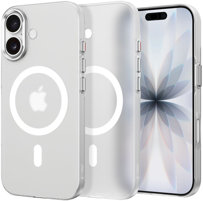 Husa MagSafe pentru Apple iPhone 17, Tech-Protect, MagZero, Alba Mata