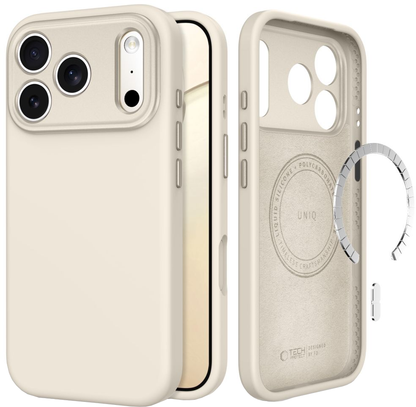 Husa MagSafe pentru Apple iPhone 18 Pro / 17 Pro, Tech-Protect, Uniq CC, Bej