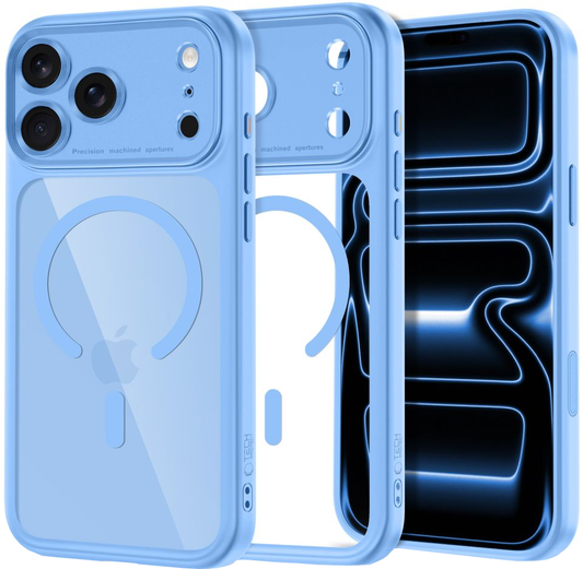 Husa MagSafe pentru Apple iPhone 18 Pro Max / 17 Pro Max, Tech-Protect, MagPeak CC, Bleu