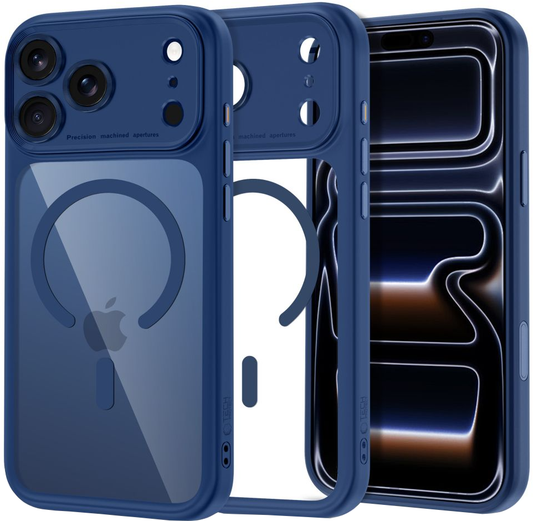 Husa MagSafe pentru Apple iPhone 18 Pro Max / 17 Pro Max, Tech-Protect, MagPeak CC, Bleumarin