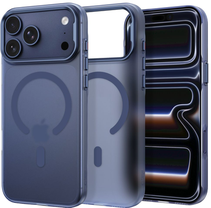 Husa MagSafe pentru Apple iPhone 18 Pro Max / 17 Pro Max, Tech-Protect, MagZero, Bleumarin Mata