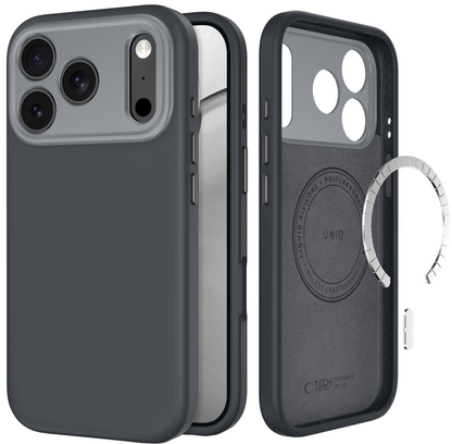 Husa MagSafe pentru Apple iPhone 18 Pro Max / 17 Pro Max, Tech-Protect, Uniq CC, Gri