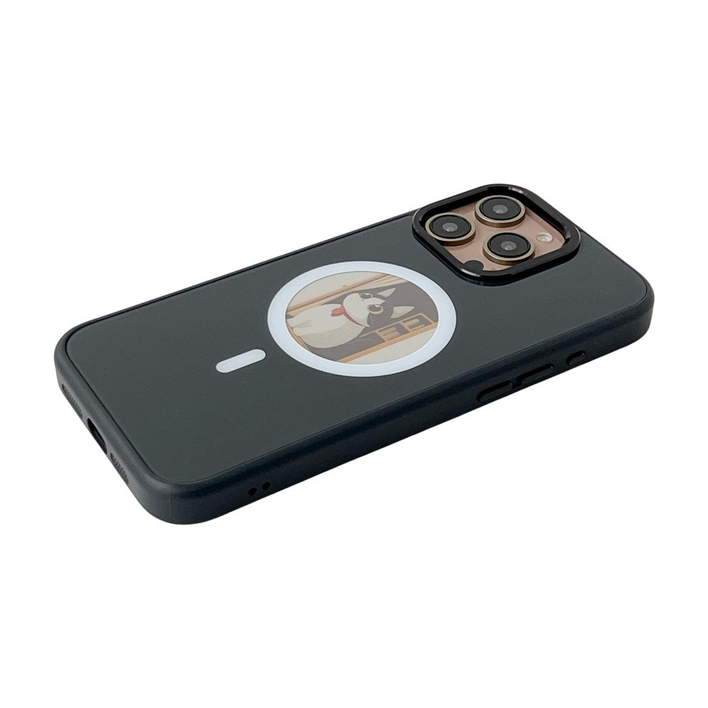 Husa MagSafe pentru Apple iPhone 16 Pro Max, OEM, Round Screen Smart E-Ink, Neagra