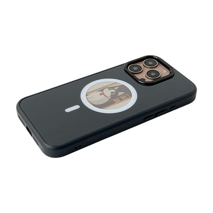 Husa MagSafe pentru Apple iPhone 16 Pro Max, OEM, Round Screen Smart E-Ink, Neagra