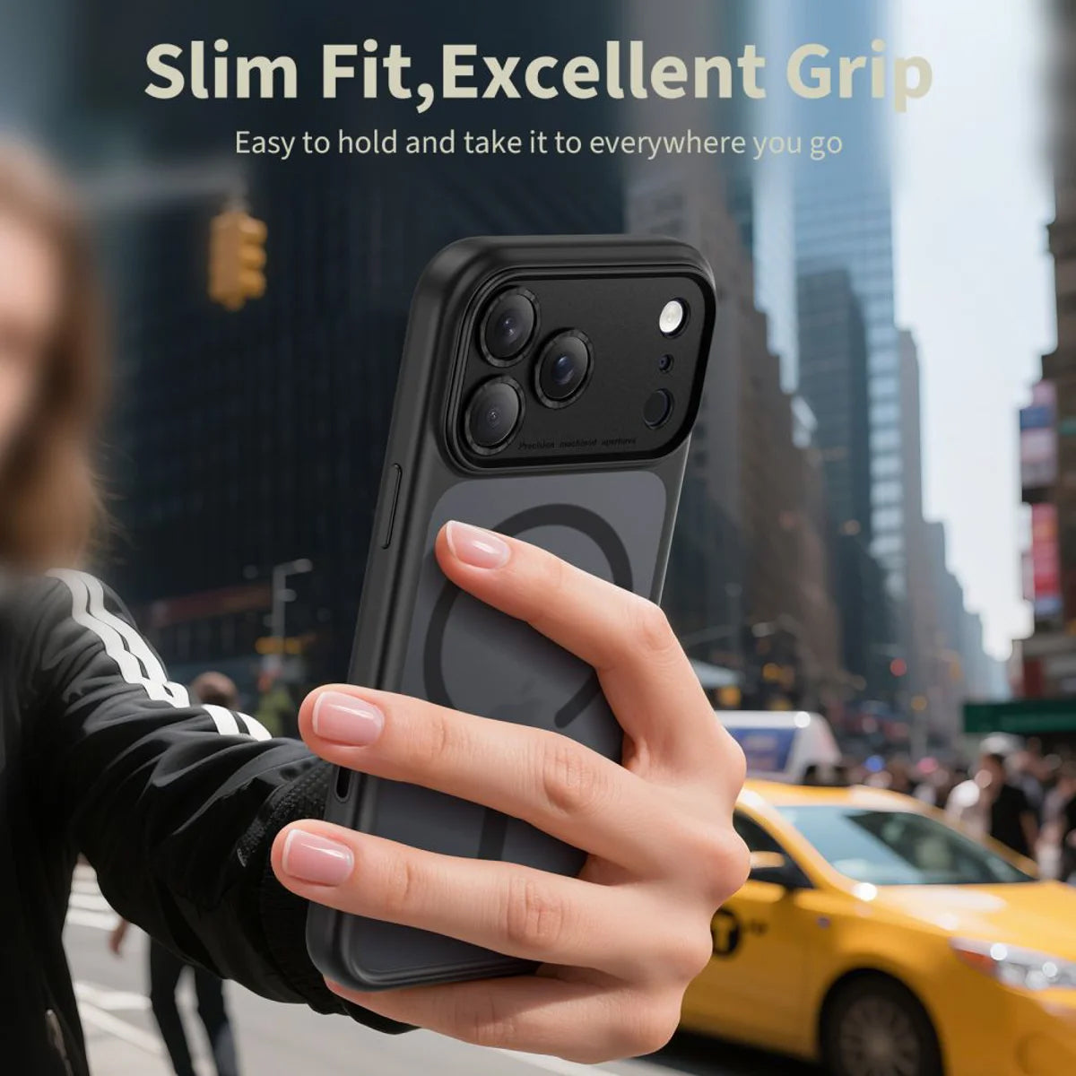 Husa MagSafe pentru Apple iPhone 17 Pro Max, Tech-Protect, MagPeak, Neagra Mata