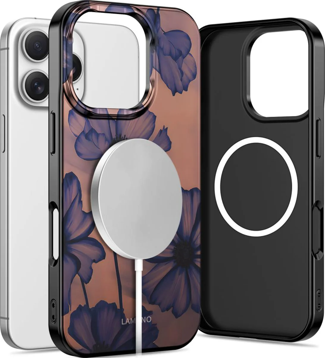 Husa MagSafe pentru Apple iPhone 16 Pro Max, Tech-Protect, Lamano Velvet Night, Neagra