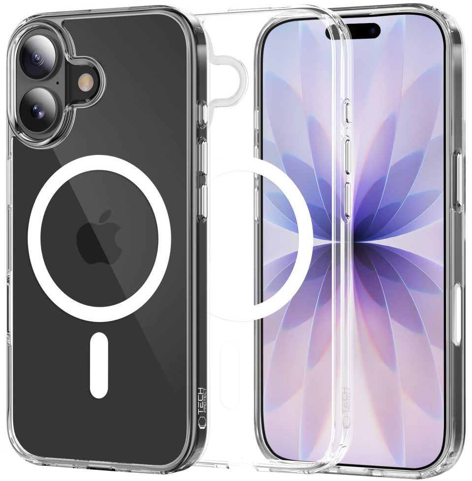 Husa MagSafe pentru Apple iPhone 17, Tech-Protect, Flexair Hybrid CC, Transparenta
