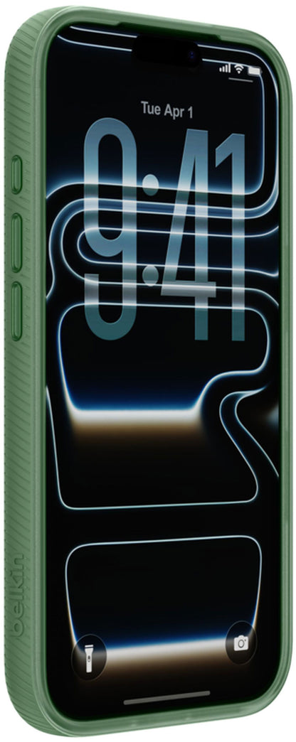 Husa MagSafe pentru Apple iPhone 17 Pro, Belkin, SheerForce Grip, Verde MSA035hqSE
