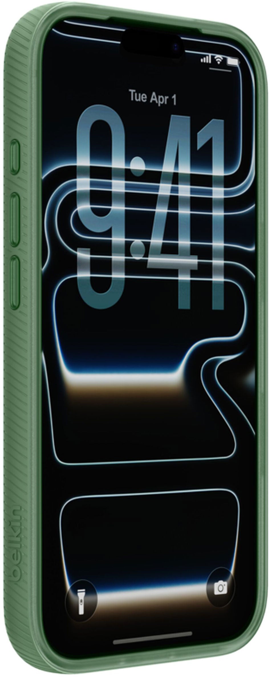 Husa MagSafe pentru Apple iPhone 17 Pro Max, Belkin, SheerForce Grip, Verde MSA036hqSE