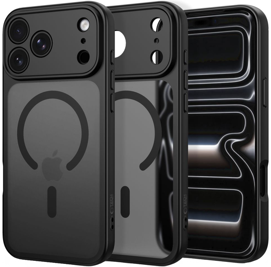 Husa MagSafe pentru Apple iPhone 18 Pro Max / 17 Pro Max, Tech-Protect, BasicMag, Neagra Mata