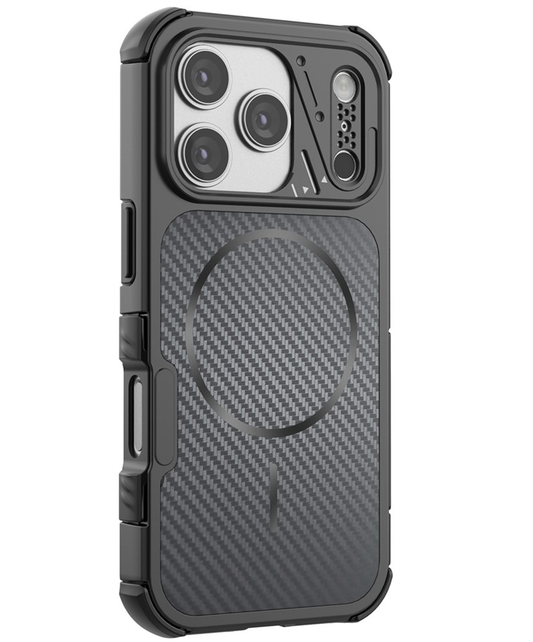 Husa MagSafe pentru Apple iPhone 18 Pro Max / 17 Pro Max, OEM, Carbon and Corner Protection, Neagra