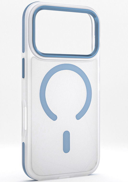 Husa MagSafe pentru Apple iPhone 18 Pro / 17 Pro, Etteri, Icy Mag, Bleu