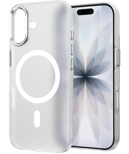 Husa MagSafe pentru Apple iPhone 17, Tech-Protect, MagZero, Alba Mata