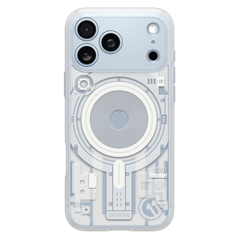 Husa MagSafe pentru Apple iPhone 18 Pro Max / 17 Pro Max, Spigen, C11 Ultra Hybrid MagFit Element, Alba ACS12307