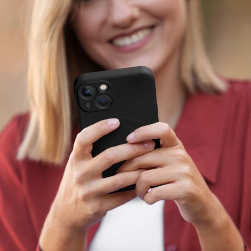 Husa MagSafe pentru Apple iPhone 11, OEM, Silicone Mag, Neagra
