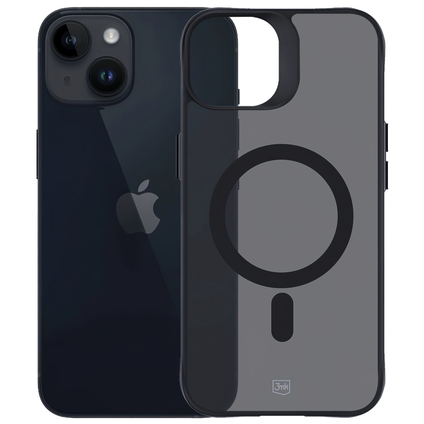 Husa MagSafe pentru Apple iPhone 14 / 13, 3MK, Smoke MagCase, Neagra
