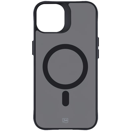 Husa MagSafe pentru Apple iPhone 15, 3MK, Smoke MagCase, Neagra