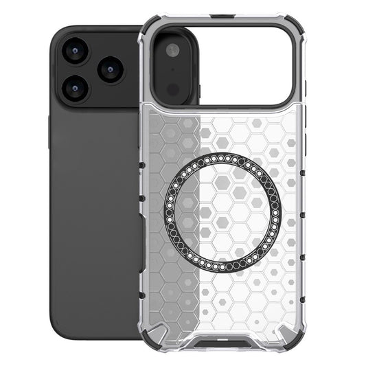 Husa MagSafe pentru Apple iPhone 17 Pro Max, Techsuit, HoneyComb Shield, Alba