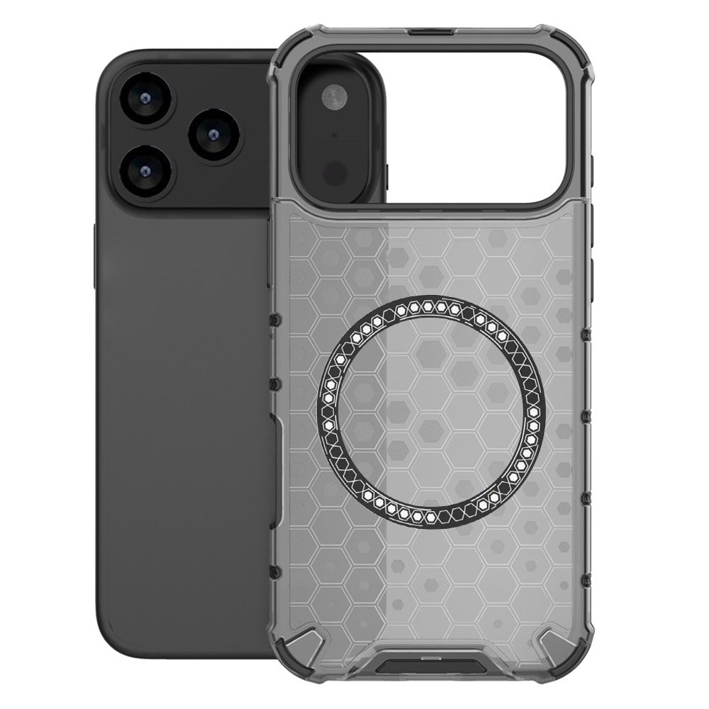 Husa MagSafe pentru Apple iPhone 17 Pro Max, Techsuit, HoneyComb Shield, Neagra