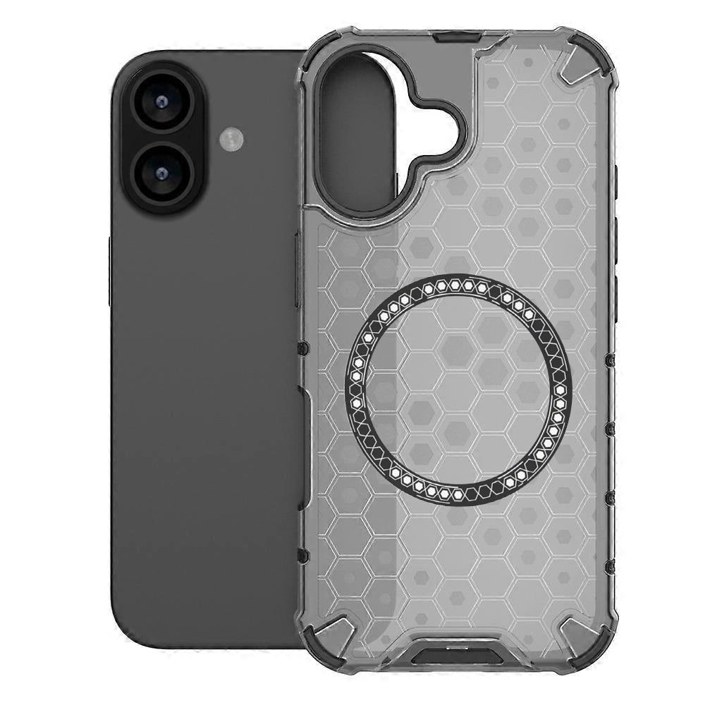 Husa MagSafe pentru Apple iPhone 17, Techsuit, HoneyComb Shield, Neagra