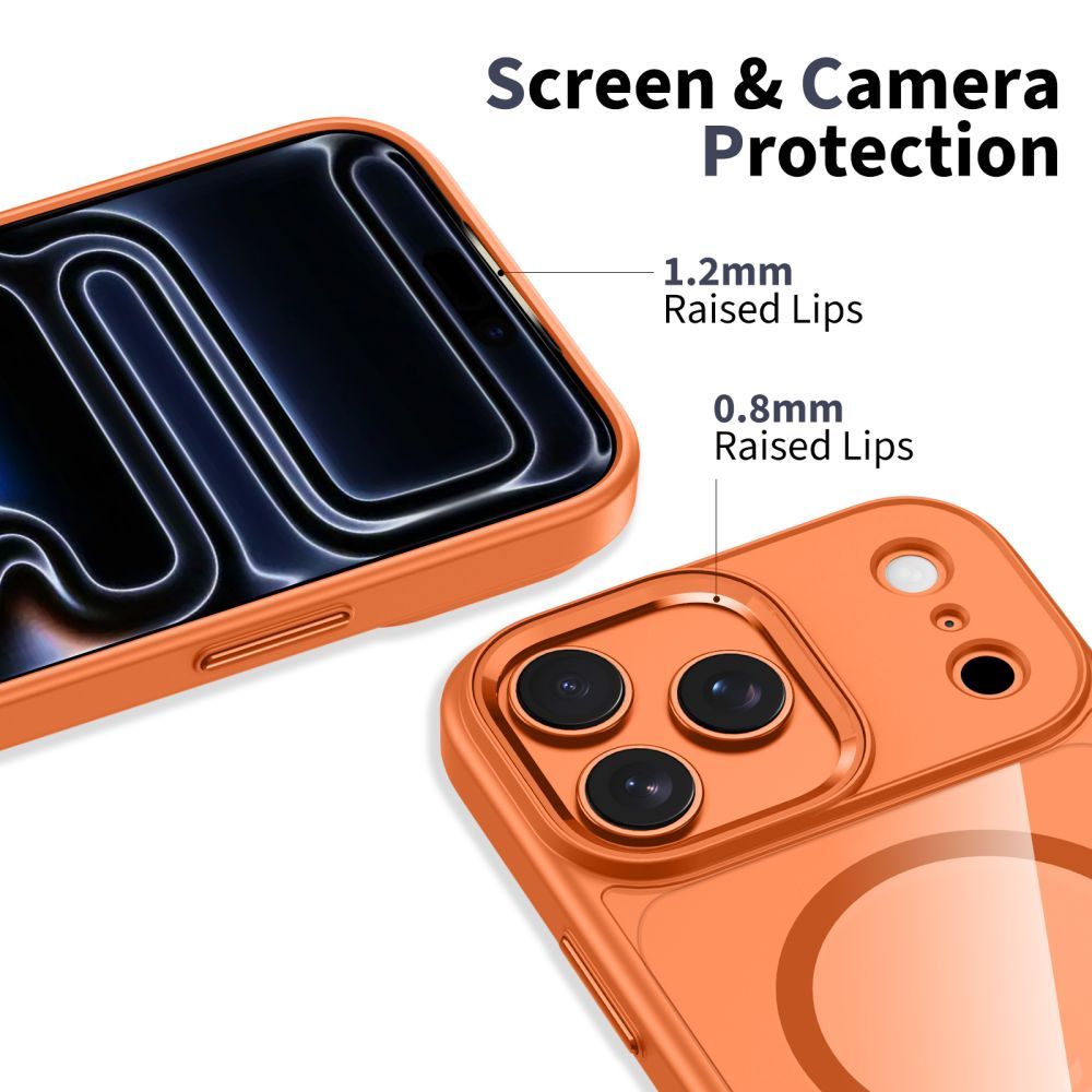 Husa MagSafe pentru Apple iPhone 17 Pro, Tech-Protect, Magmat, Portocalie