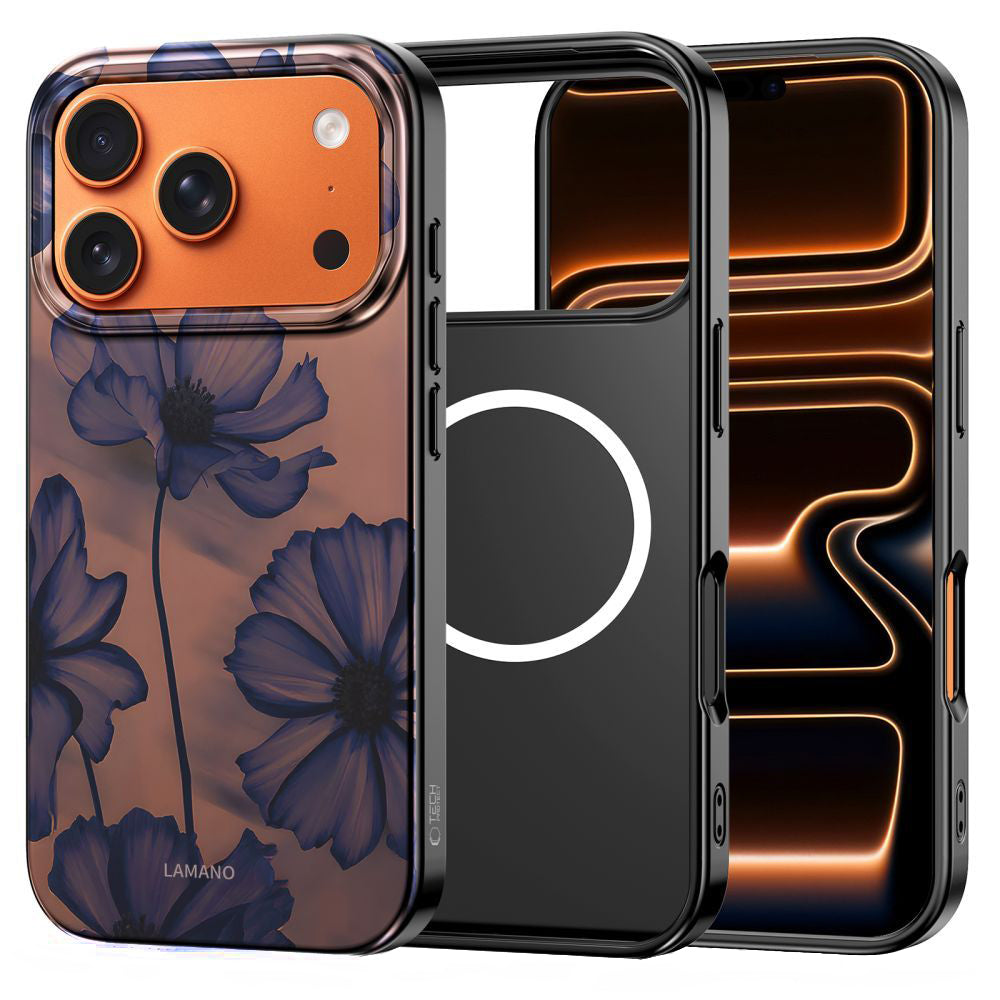 Husa MagSafe pentru Apple iPhone 17 Pro Max, Tech-Protect, Lamano Velvet Night, Neagra