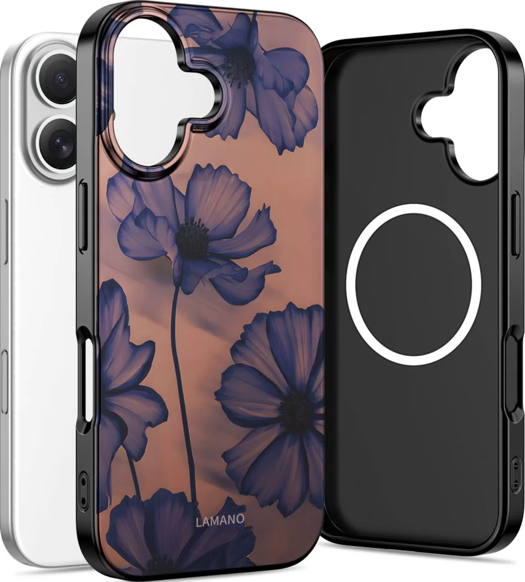 Husa MagSafe pentru Apple iPhone 16, Tech-Protect, Lamano Velvet Night, Neagra