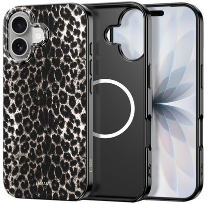 Husa MagSafe pentru Apple iPhone 17, Tech-Protect, Lamano Leopard, Neagra
