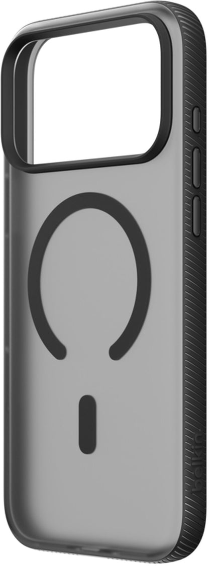 Husa MagSafe pentru Apple iPhone 17 Pro, Belkin, SheerForce Grip, Neagra MSA035hqBK