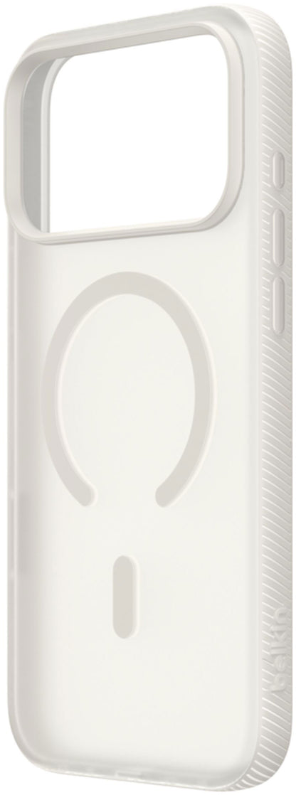 Husa MagSafe pentru Apple iPhone 17 Pro Max, Belkin, SheerForce Grip, Bej MSA036hqSA