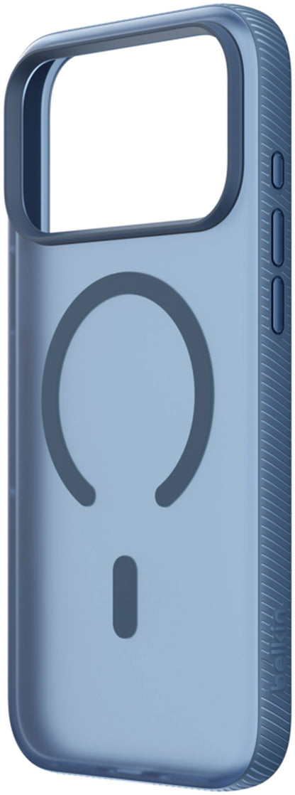 Husa MagSafe pentru Apple iPhone 17 Pro Max, Belkin, SheerForce Grip, Bleumarin MSA036hqNY