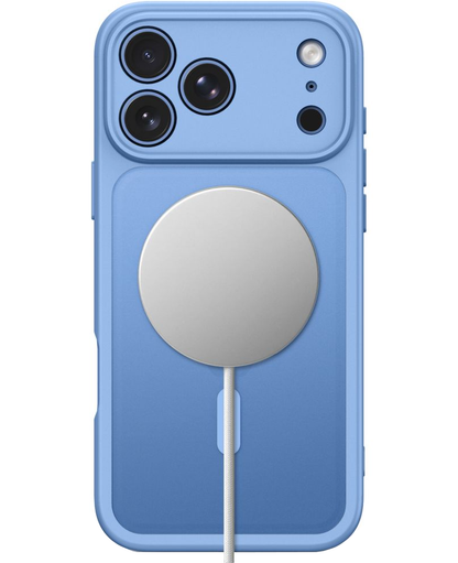 Husa MagSafe pentru Apple iPhone 18 Pro / 17 Pro, Tech-Protect, BasicMag, Albastra Mata