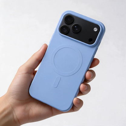 Husa MagSafe pentru Apple iPhone 18 Pro Max / 17 Pro Max, OEM, Silicone Mag (Big Hole), Bleu