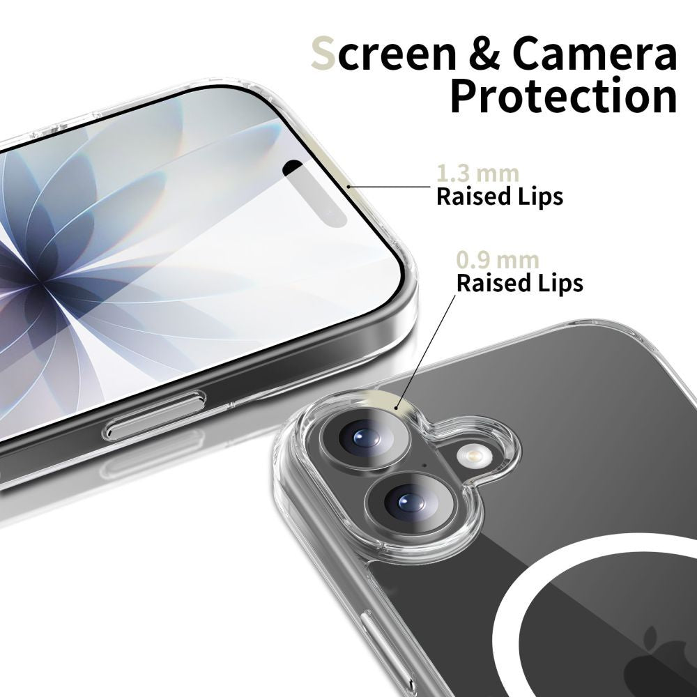 Husa MagSafe pentru Apple iPhone 17, Tech-Protect, Flexair Hybrid CC, Transparenta