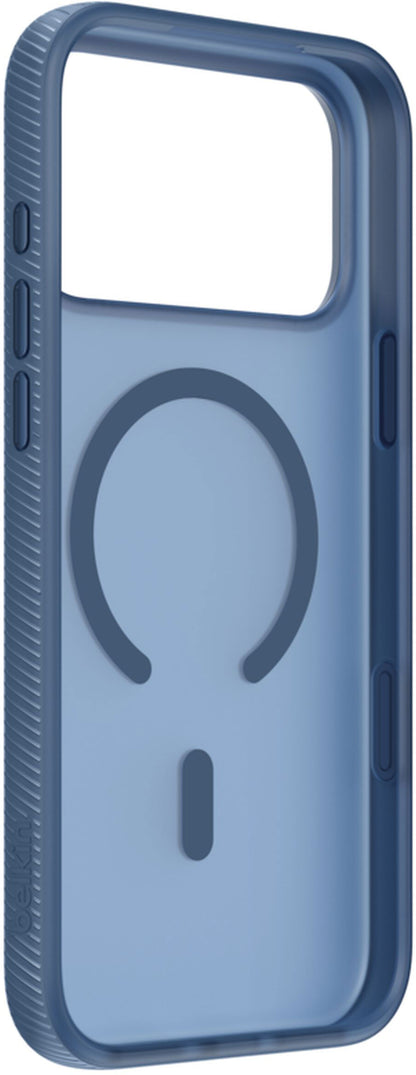 Husa MagSafe pentru Apple iPhone 17 Pro, Belkin, SheerForce Grip, Bleumarin MSA035hqNY