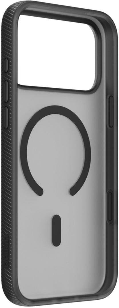 Husa MagSafe pentru Apple iPhone 17 Pro, Belkin, SheerForce Grip, Neagra MSA035hqBK