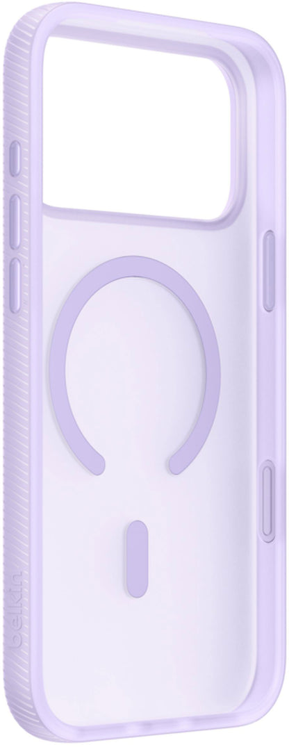 Husa MagSafe pentru Apple iPhone 17 Pro, Belkin, SheerForce Grip, Violet MSA035hqLV
