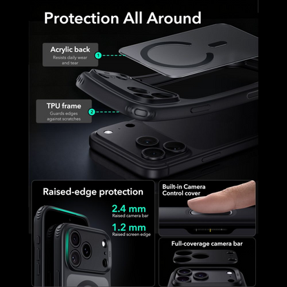 Husa MagSafe pentru Apple iPhone 18 Pro Max / 17 Pro Max, ESR, Classic Hybrid, Neagra