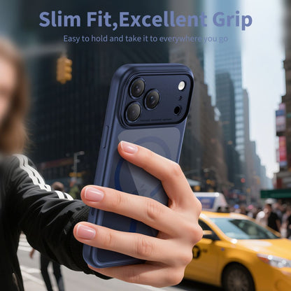 Husa MagSafe pentru Apple iPhone 17 Pro Max, Tech-Protect, MagPeak, Bleumarin