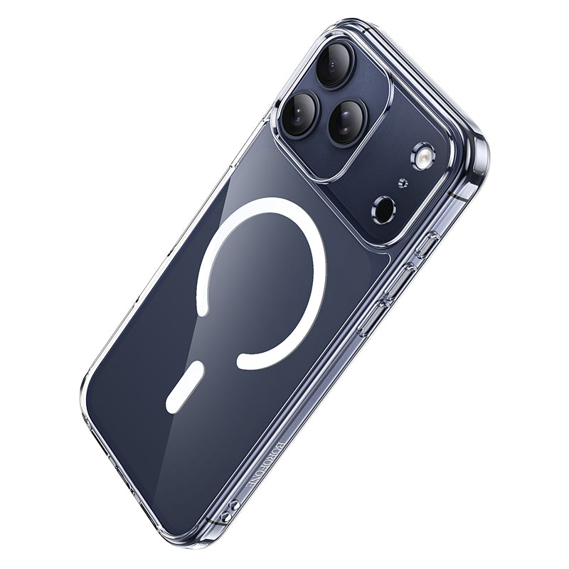 Husa MagSafe pentru Apple iPhone 17 Pro Max, Borofone, BI5 Ice Shield, Transparenta