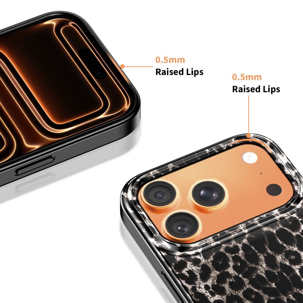 Husa MagSafe pentru Apple iPhone 17 Pro, Tech-Protect, Lamano Leopard, Neagra
