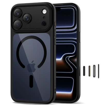 Husa MagSafe pentru Apple iPhone 17 Pro Max, Tech-Protect, MagPeak, Neagra Transparenta