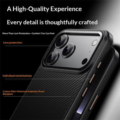 Husa MagSafe pentru Apple iPhone 18 Pro Max / 17 Pro Max, OEM, Carbon, Neagra