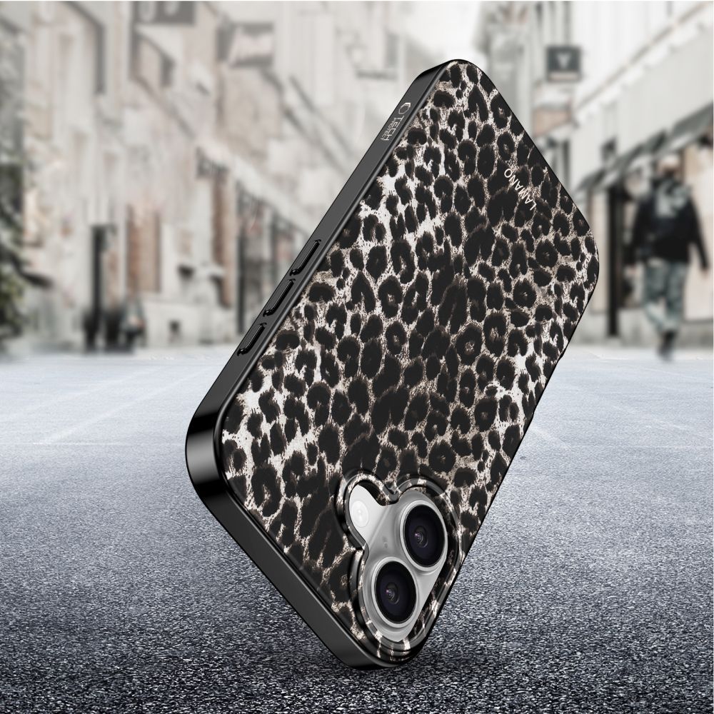 Husa MagSafe pentru Apple iPhone 17, Tech-Protect, Lamano Leopard, Neagra