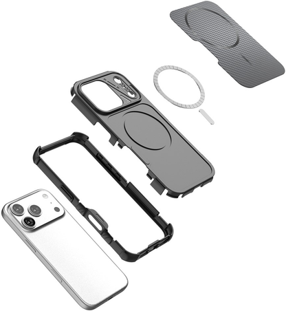Husa MagSafe pentru Apple iPhone 18 Pro Max / 17 Pro Max, OEM, Carbon and Corner Protection, Neagra