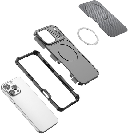 Husa MagSafe pentru Apple iPhone 18 Pro Max / 17 Pro Max, OEM, Carbon and Corner Protection, Mov