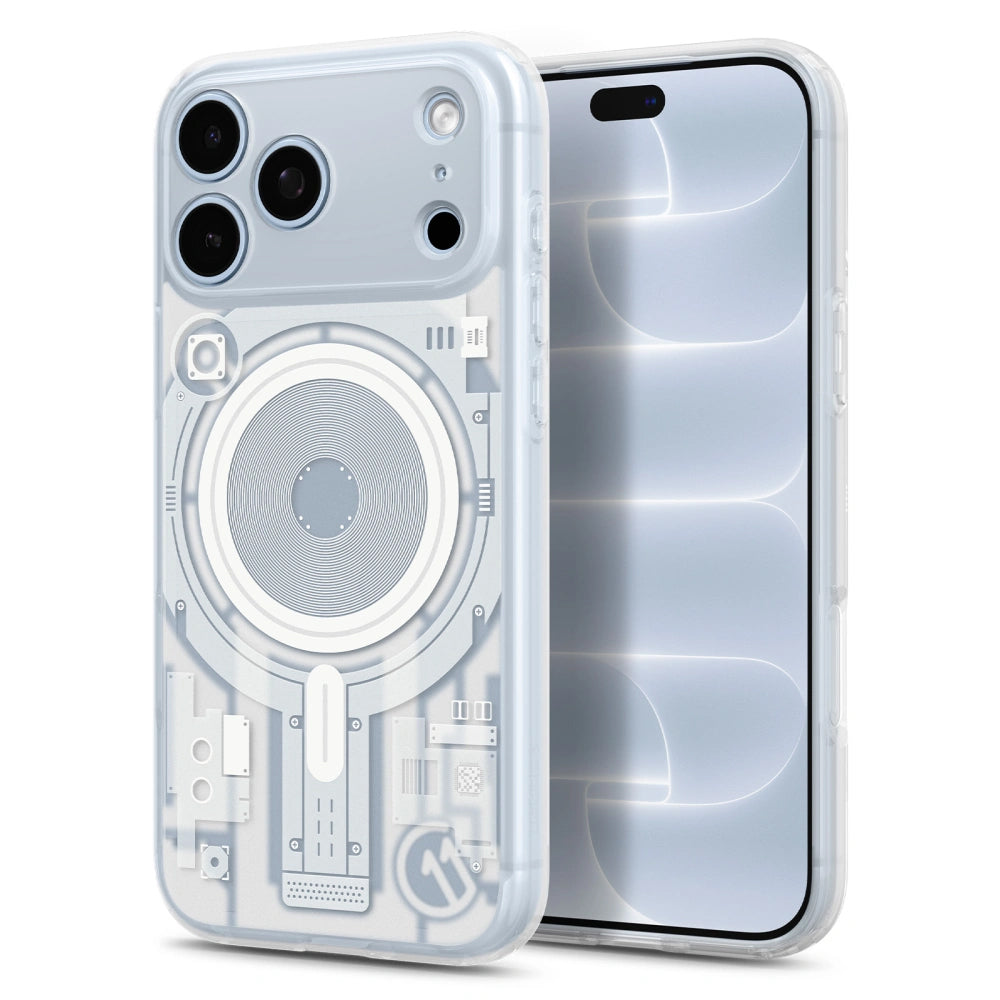 Husa MagSafe pentru Apple iPhone 18 Pro / 17 Pro, Spigen, C11 Ultra Hybrid MagFit Element, Alba ACS12308
