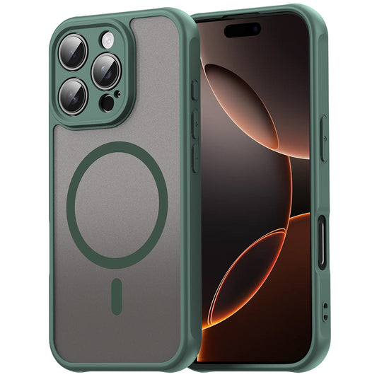Husa MagSafe pentru Apple iPhone 11 Pro Max, Techsuit, HaloFrost II, Verde